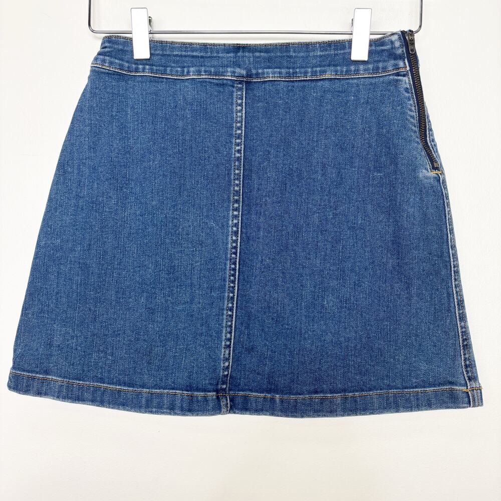Aritzia Wilfred Free Women's Blue Jean Denim Mini Skirt 2